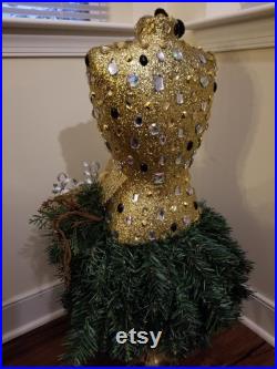 Vintage Embellished Holiday Mannequin