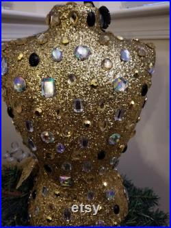 Vintage Embellished Holiday Mannequin