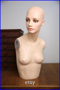 Vintage Female Mannequin Realistic Full Size body antique store display head Bust hat wig stand