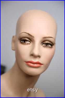 Vintage Female Mannequin Realistic Full Size body antique store display head Bust hat wig stand