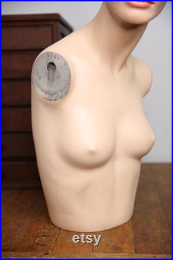 Vintage Female Mannequin Realistic Full Size body antique store display head Bust hat wig stand