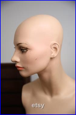 Vintage Female Mannequin Realistic Full Size body antique store display head Bust hat wig stand