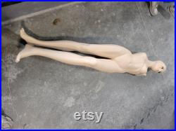 Vintage Female Mannequin Realistic Full Size body antique store hat display head