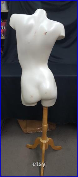 Vintage Female Mannequin Torso with Stand