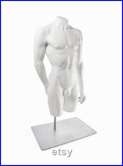 Vintage Fiberglass Mannequin White Color Torso