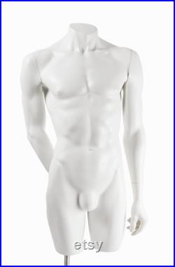 Vintage Fiberglass Mannequin White Color Torso