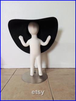 Vintage Flexible Unisex Child Mannequin Form, with metal Standing base, removeable Head, for Retail or Seamstress.