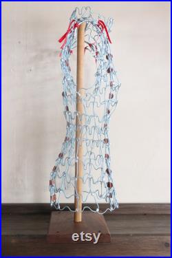 Vintage French Blue Wire Dress Making Mannequin