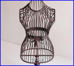 Vintage French Female Mannequin Clothing Display Metal Dress Form Stand Shop Window Clothes Display French Studio Vintage