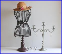 Vintage French Female Mannequin Clothing Display Metal Dress Form Stand Shop Window Clothes Display French Studio Vintage