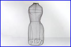 Vintage French Wire Dress Form 1940s Store Display 31