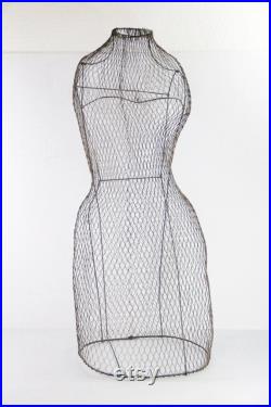 Vintage French Wire Dress Form 1940s Store Display 31