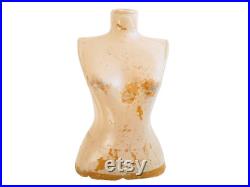 Vintage French torso mannequin lifesize dummy tailor bust fitting model shop display heavily worn circa 1950-60's EVE of Europe
