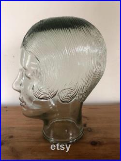 Vintage Glass Mannequin Head