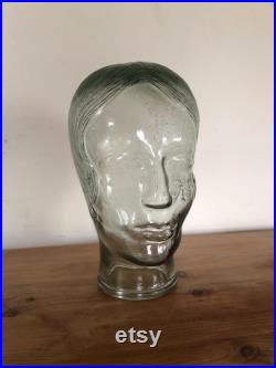 Vintage Glass Mannequin Head