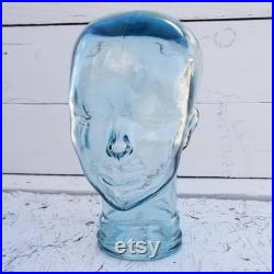 Vintage Green Gallery Style Glass Mannequin Head