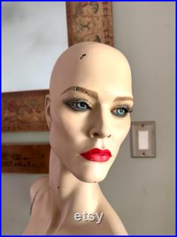 Vintage Greneker Air-3 Mannequin Bust Detachable Arm Full Size Mannequin Hand Painted Lady Mannequin Art Deco Mannequin Shop Display