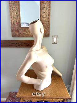 Vintage Greneker Air-3 Mannequin Bust Detachable Arm Full Size Mannequin Hand Painted Lady Mannequin Art Deco Mannequin Shop Display
