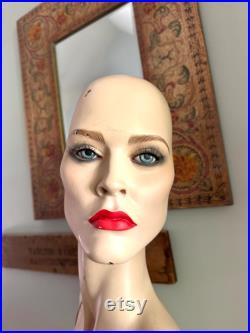 Vintage Greneker Air-3 Mannequin Bust Detachable Arm Full Size Mannequin Hand Painted Lady Mannequin Art Deco Mannequin Shop Display