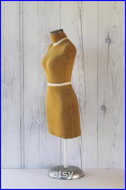 Vintage Half Scale Dress Form on Stand, Vintage 1 2 Scale Dressmaker's Form