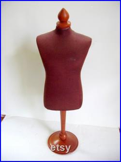 Vintage Half Scale Mannequin Dress Form Countertop Display on Stand Mannequin Torso Display Stockman StyleVintage Mannequin
