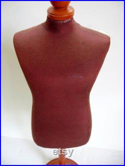 Vintage Half Scale Mannequin Dress Form Countertop Display on Stand Mannequin Torso Display Stockman StyleVintage Mannequin