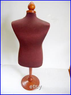 Vintage Half Scale Mannequin Dress Form Countertop Display on Stand Mannequin Torso Display Stockman StyleVintage Mannequin