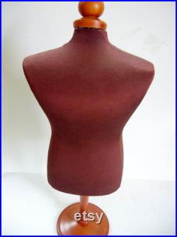 Vintage Half Scale Mannequin Dress Form Countertop Display on Stand Mannequin Torso Display Stockman StyleVintage Mannequin