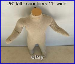 Vintage Headless Child Mannequin Cloth Covered Foam Mannequin Posable Child Mannequin