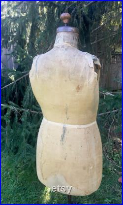 Vintage JR Bauman Normal Model 1949 Inc. 18 1 2 Mannequin Collaps-a-form Dress Form Tailor Doll Dress Judy Couture Display Form