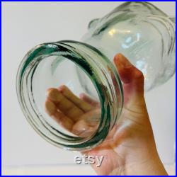 Vintage Large Clear Glass Mannequin Head Glass Hat Store Display Clear Glass Head Hat Stand Eyeglass Display