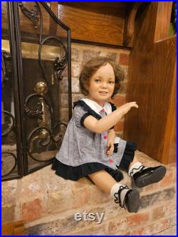 Vintage Little Girl Mannequin Toddler Made In Denmark with Clothes and Hair