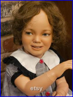 Vintage Little Girl Mannequin Toddler Made In Denmark with Clothes and Hair