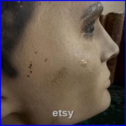 Vintage Male Mannequin Head Display Prop Ref FR