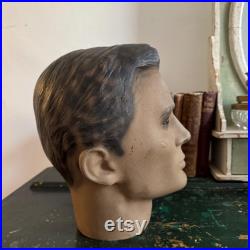 Vintage Male Mannequin Head Display Prop Ref FR