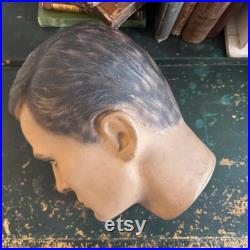 Vintage Male Mannequin Head Display Prop Ref FR