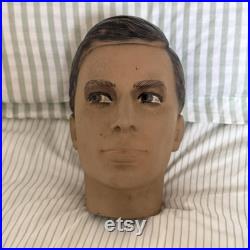 Vintage Male Mannequin Head Display Prop Ref FR