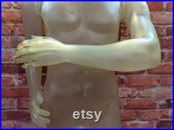 Vintage Male Yellow Mannequin Shop Display