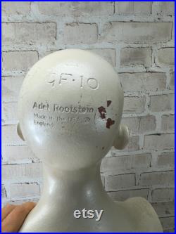 Vintage Mannequin Adel Rootstein Woman Torso Head Human Form Pearlescent Display Photo Op England US
