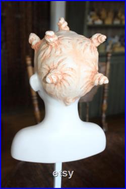 Vintage Mannequin Girl Head Bust on Stand
