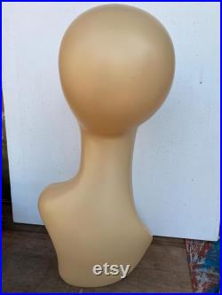 Vintage Mannequin, Hair Wig, Hat, Jewelry Display, Female Lady Head,