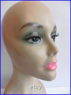 Vintage Mannequin Head Long Neck Wig Head