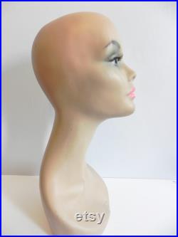 Vintage Mannequin Head Long Neck Wig Head