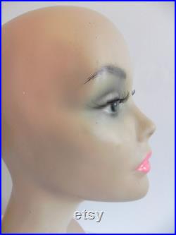 Vintage Mannequin Head Long Neck Wig Head