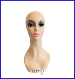 Vintage Mannequin Head Long Neck Wig Head