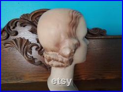 Vintage Mannequin Head Millinery Display Jean Harlow AS IS