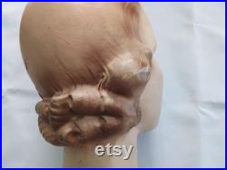 Vintage Mannequin Head Millinery Display Jean Harlow AS IS