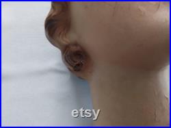 Vintage Mannequin Head Millinery Display Jean Harlow AS IS