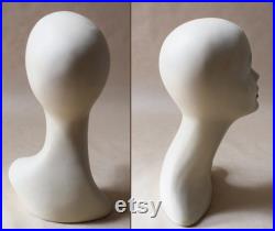 Vintage Mannequin Head Wig Hat StandWoman shop Display Bust 1950s 1960s