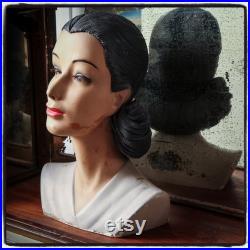 Vintage Mannequin Head, old antique original head, NOT a copy, jewelry or hat display, artists